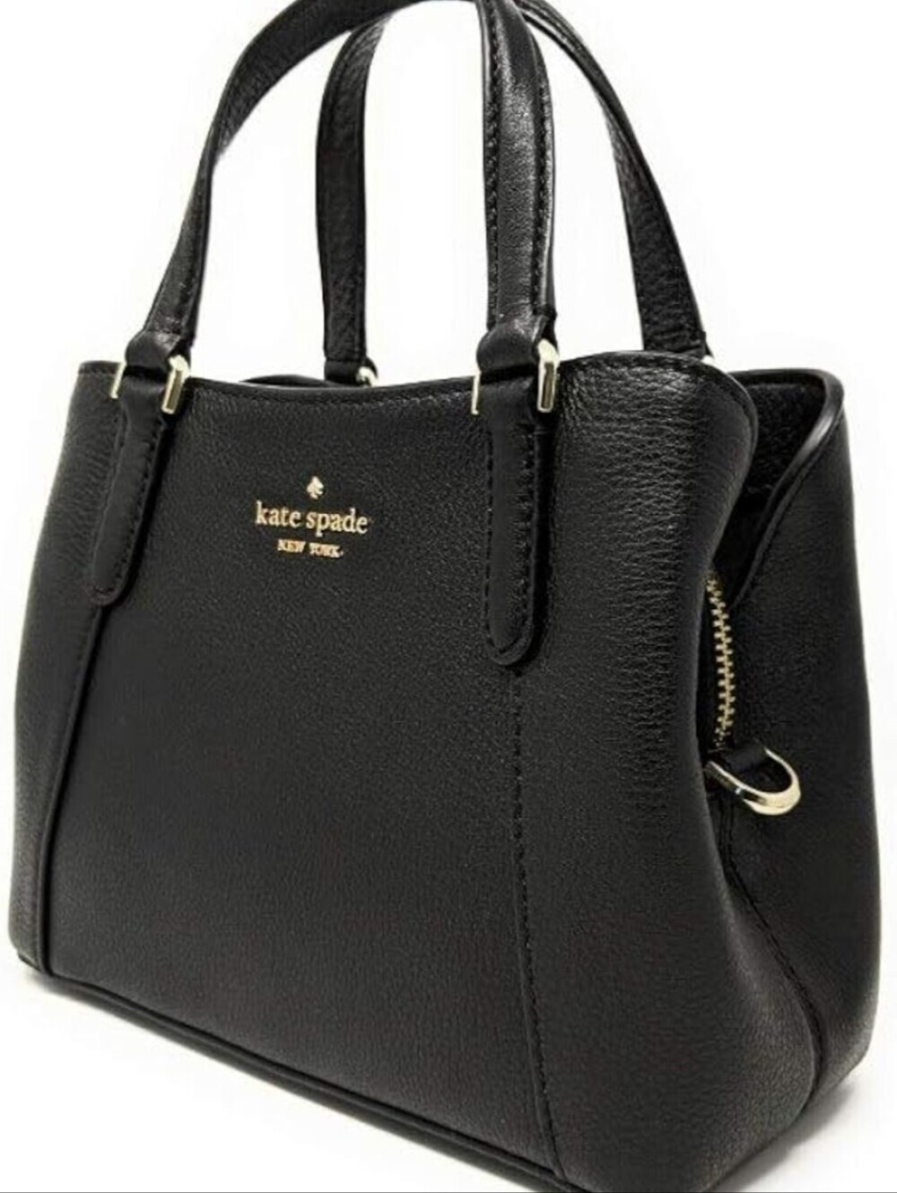 ​NWT Kate Spade Medium Triple Compartment Leather Satchel Black - Picture 2 of 4